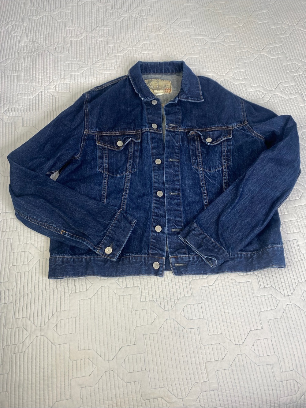 American Living Denim Jacket Women Sz XL Trucker Blue